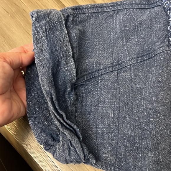 ANTHROPOLOGIE BLUE COTTON KIMONO ORIGAMI STYLE TOP XS - Picture 16 of 16